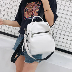 Women's Soft Leather Backpack Shoulder Bag