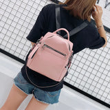 Women's Soft Leather Backpack Shoulder Bag