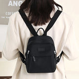 Women's Mini Waterproof Nylon Backpack, Small Shopping Bag