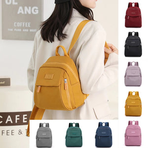 Women's Mini Backpack Waterproof Nylon Small Shopping Backpack Teen Girl