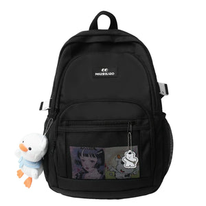 Solid Multi-pocket Travel Bag for Women