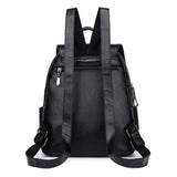 Women Leather Tassel Backpack School Bags for Teenage Girls