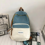 Contrast Junior Schoolbag Large Capacity Backpack Female Student