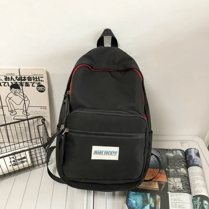 Contrast Junior Schoolbag Large Capacity Backpack Female Student