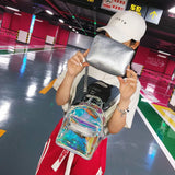 Hologram Laser Transparent School Bag for Teens Girls