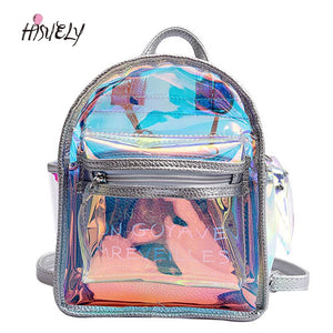 Hologram Laser Transparent School Bag for Teens Girls