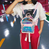 Hologram Laser Transparent School Bag for Teens Girls