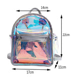 Hologram Laser Transparent School Bag for Teens Girls