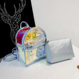 Hologram Laser Transparent School Bag for Teens Girls