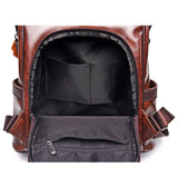 Vintage Leather Anti Theft Backpack for Women