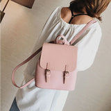 Women's PU Leather School Backpack - Candy Travel Bag