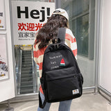 Vintage Nylon School Backpack for Girls, Lightweight and High-Capacity