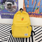 Vintage Nylon School Backpack for Girls, Lightweight and High-Capacity