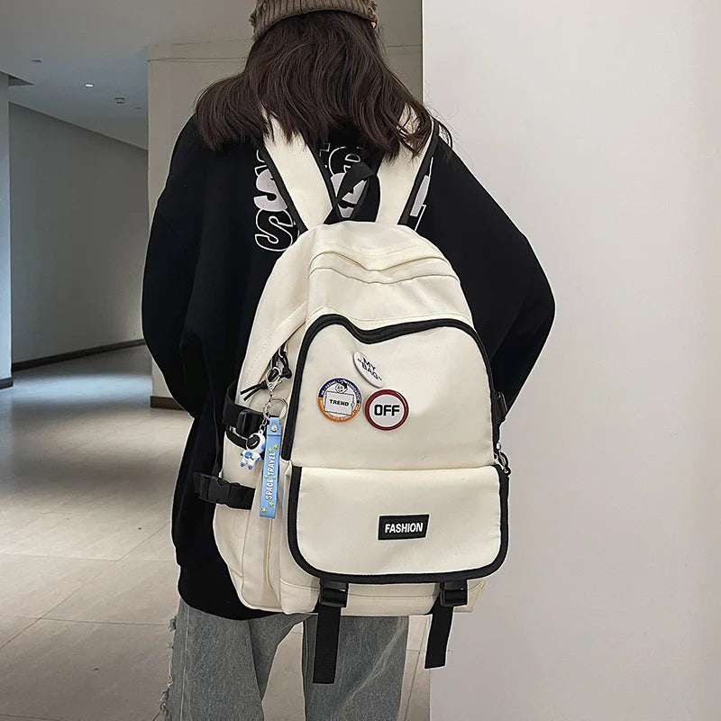 College Students Backpack Large Capacity Harajuku School Student Backpack