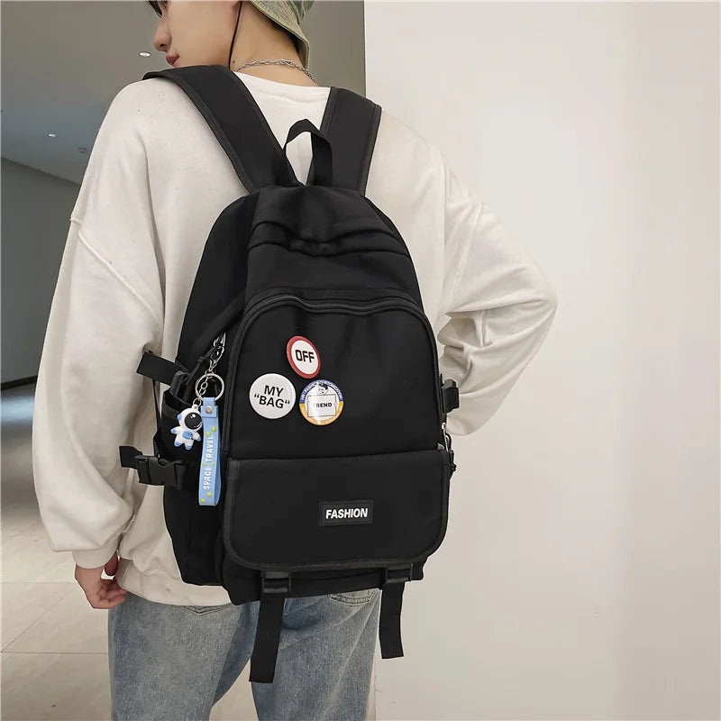 College Students Backpack Large Capacity Harajuku School Student Backpack