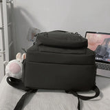 Nylon School Bag for College Teenagers Youth Rucksack Student Female Bookbag