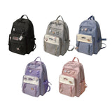 Nylon School Bag for College Teenagers Youth Rucksack Student Female Bookbag