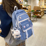 Large Capacity Backpack with Pin Accessories Pendant