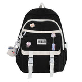 Large Capacity Backpack with Pin Accessories Pendant