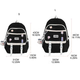 Large Capacity Travel Backpack with Pin Accessories Plush Pendant