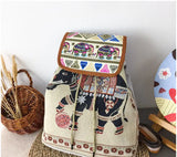 Retro Parrot Drawstring Backpack for Women