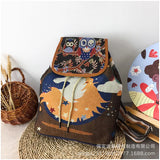 Retro Parrot Drawstring Backpack for Women