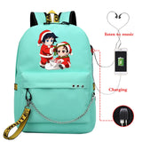 Demon Slayer Anime Outdoor Backpack Canva Bag Girls To School Kpop