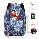 Demon Slayer Anime Outdoor Backpack Canva Bag Girls To School Kpop