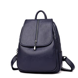 Vintage Leather Backpacks for Girls School Shoulder Bags
