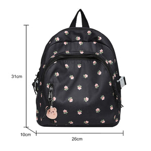 Floral Prints School Bag College Student Teenage Laptop Rucksack