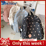 Floral Prints School Bag College Student Teenage Laptop Rucksack