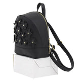 PU Leather Mini Backpack Flowers Decorated Soft Touch Casual Mochila
