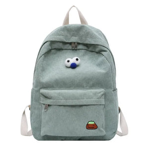 Canvas Cartoon Backpack for Girls Schoolbag Shoulder Bag