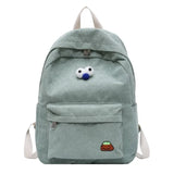 Canvas Cartoon Backpack for Girls Schoolbag Shoulder Bag