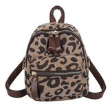 Women's Cow Pattern Retro Student Backpack Shoulder Bags For School
