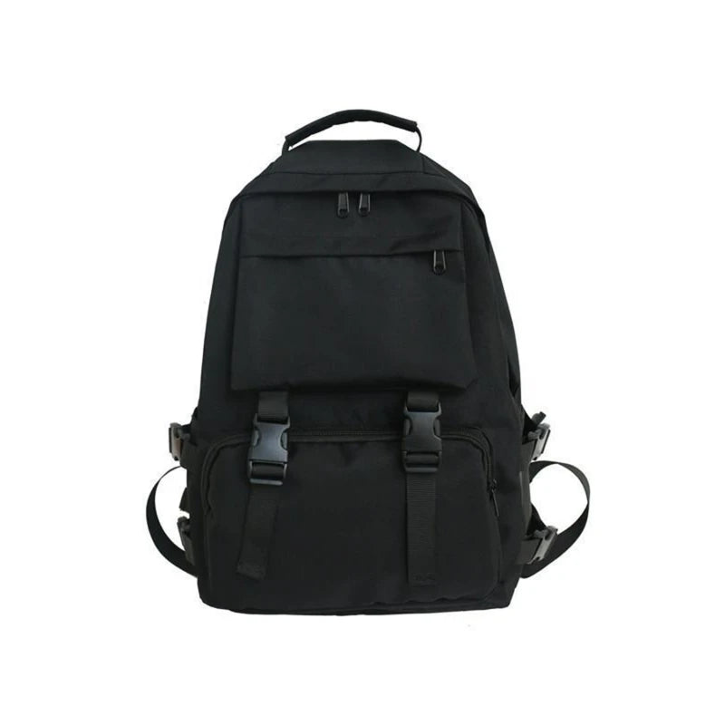 Large Capacity Solid Harajuku School Backpack