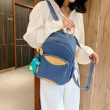 Patchwork Large Capacity School Book Bag Zipper Travel Mochila