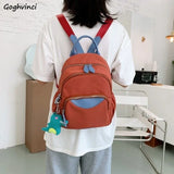 Patchwork Large Capacity School Book Bag Zipper Travel Mochila