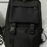 Large Capacity Button Travel Bag Solid Harajuku Retro Unisex High Street