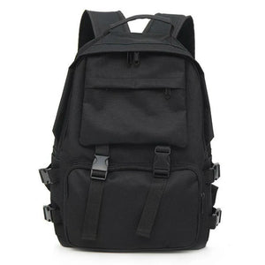 Preppy Students Backpack Large Capacity Button Travel Bag Solid Harajuku Retro U