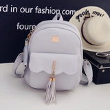 6 Senses Tassel Women Backpack Mini Shoulder Bag