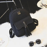 6 Senses Tassel Women Backpack Mini Shoulder Bag