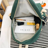 Solid Casual Women Backpack School Bag For Teenage Girls