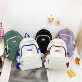Solid Casual Women Backpack School Bag For Teenage Girls