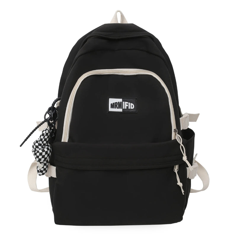 Solid Casual Women Backpack School Bag For Teenage Girls