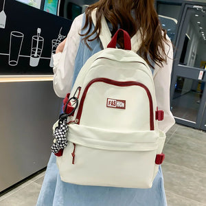 Solid Casual Women Backpack School Bag For Teenage Girls