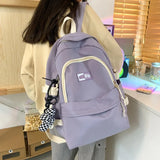 Solid Casual Women Backpack School Bag For Teenage Girls