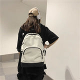 Unisex Patchwork Casual Backpack All-match Book Bag Waterproof Teens Ins