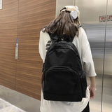 Unisex Patchwork Casual Backpack All-match Book Bag Waterproof Teens Ins