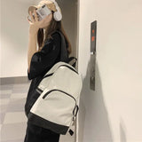 Unisex Patchwork Casual Backpack All-match Book Bag Waterproof Teens Ins